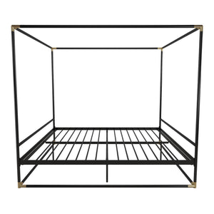 CosmoLiving Celeste Canopy Metal Bed - Black - King