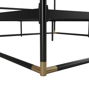 CosmoLiving Celeste Canopy Metal Bed - Black - King