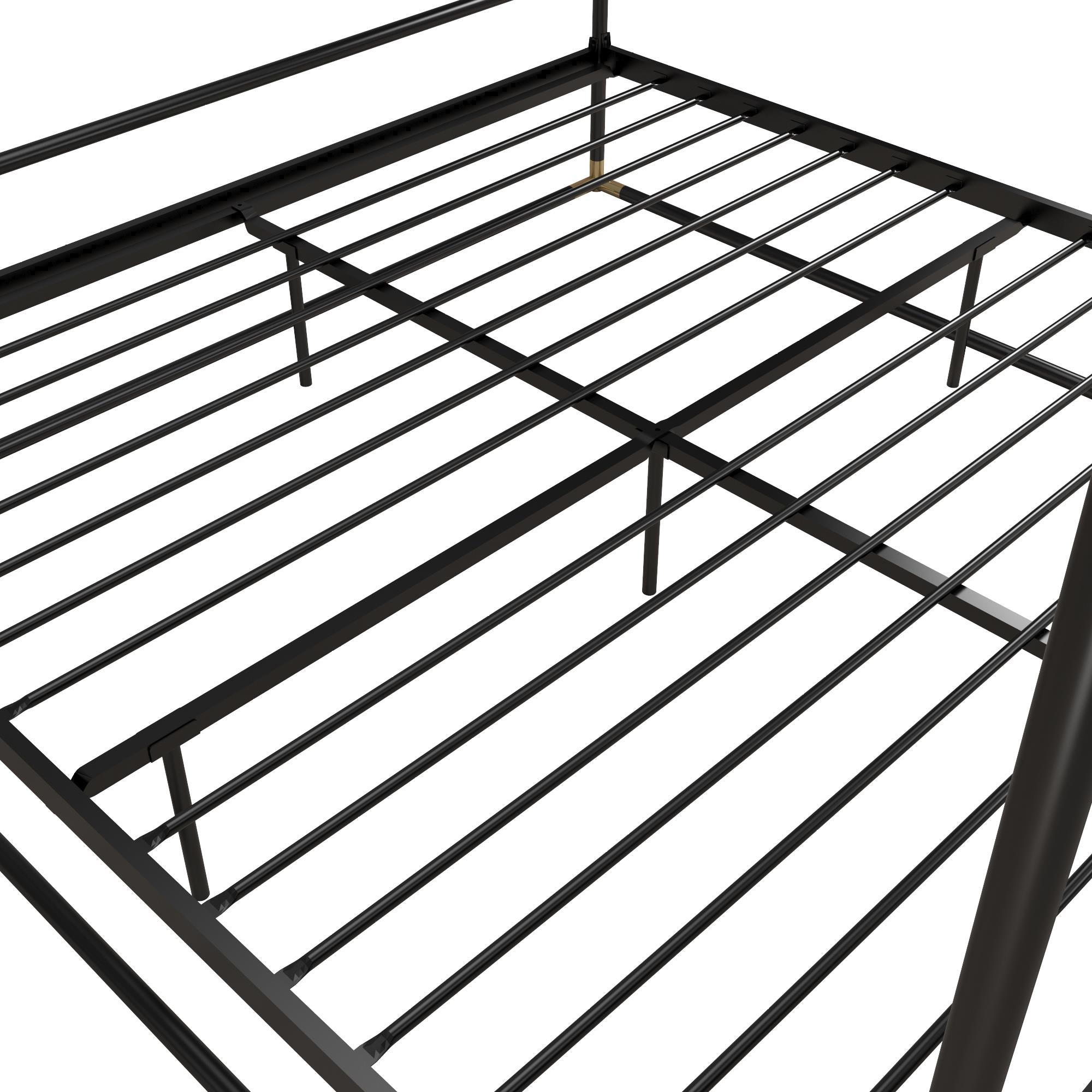 CosmoLiving Celeste Canopy Metal Bed - Black - King