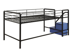 DHP Sol Kids' Low Loft Bed with Storage Steps - Black - Twin