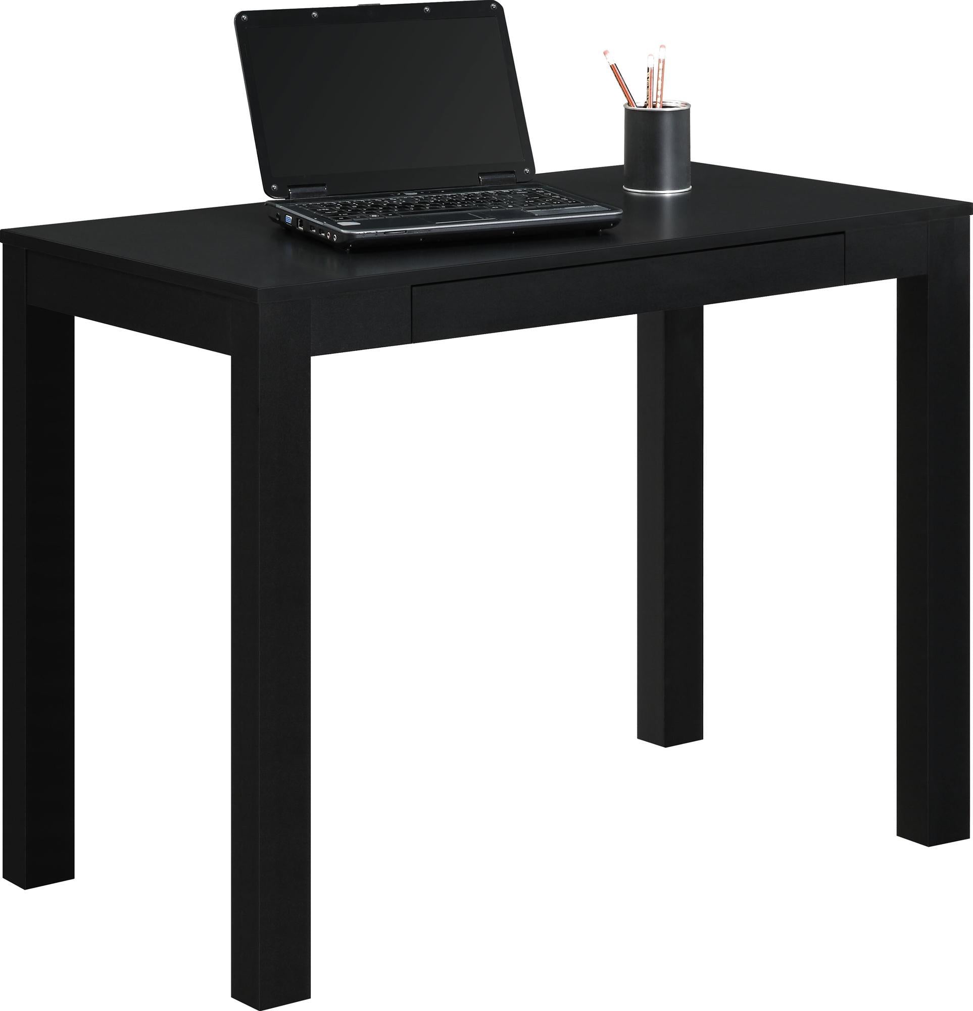 Ameriwood Home Parsons Computer Desk with Drawer - Black