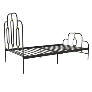 Novogratz Boutique Olivia Metal Bed - Black - Twin