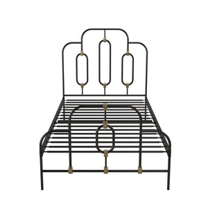 Novogratz Boutique Olivia Metal Bed - Black - Twin
