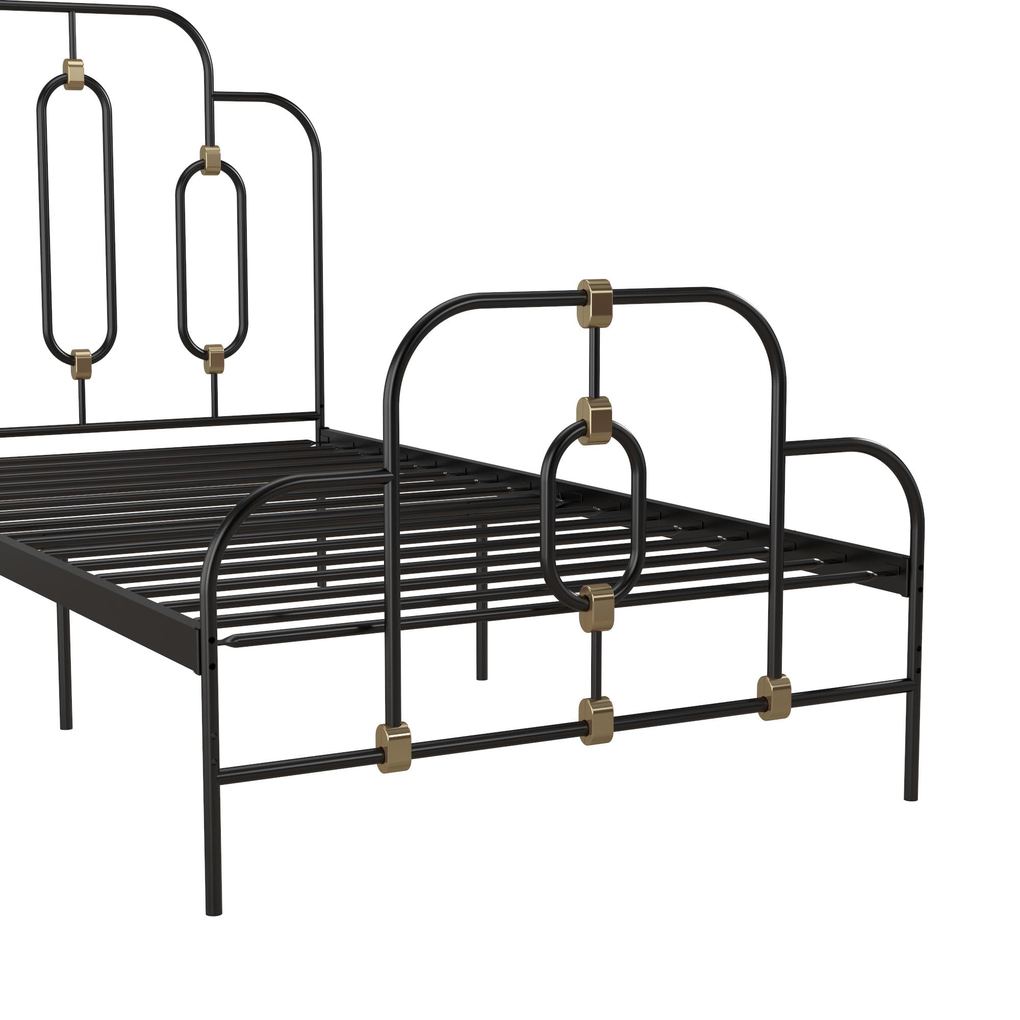 Novogratz Boutique Olivia Metal Bed - Black - Twin