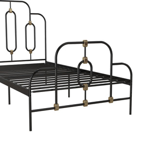 Novogratz Boutique Olivia Metal Bed - Black - Twin