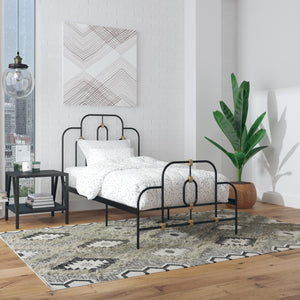Novogratz Boutique Olivia Metal Bed - Black - Twin