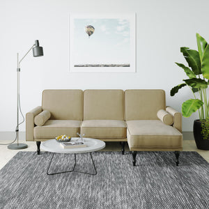 RealRooms Edison Sectional Futon Sofa Bed - Tan