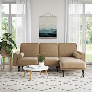 RealRooms Edison Sectional Futon Sofa Bed - Tan