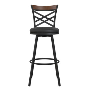 DHP Lesley Swivel Barstool - Black