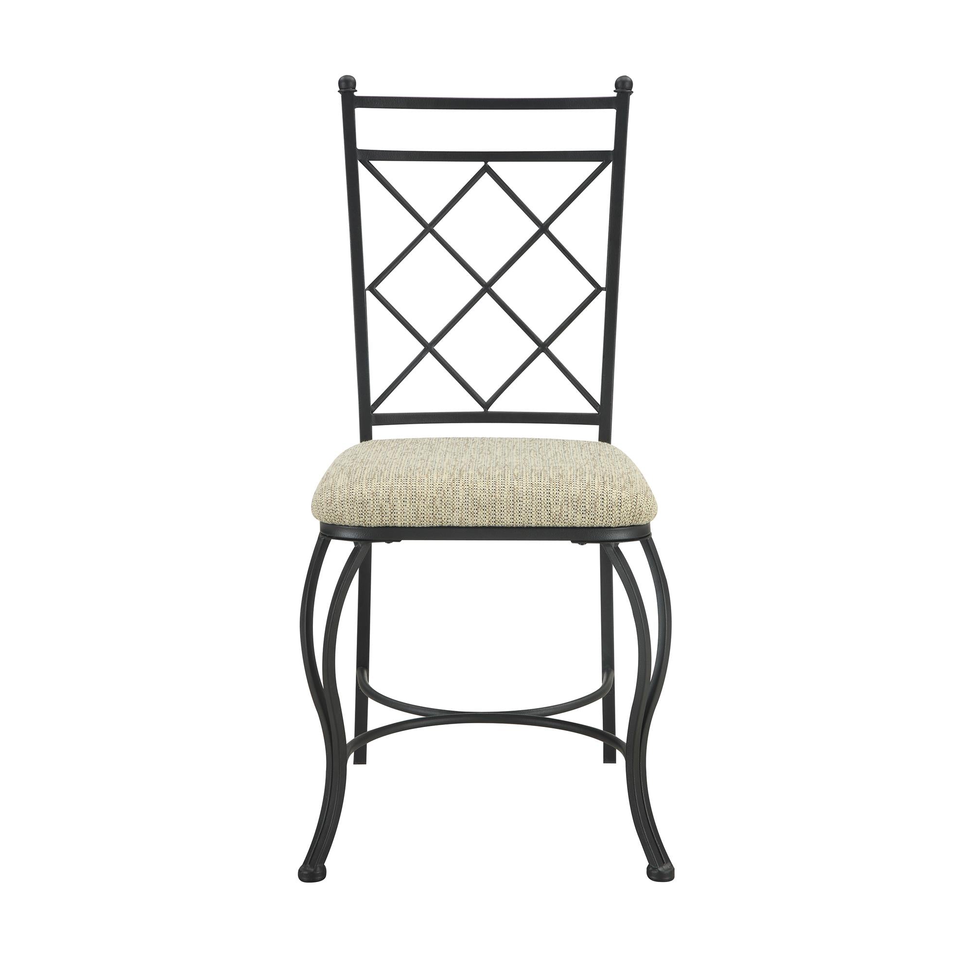 DHP Traditional 5-Piece Dining Set - Black / Beige