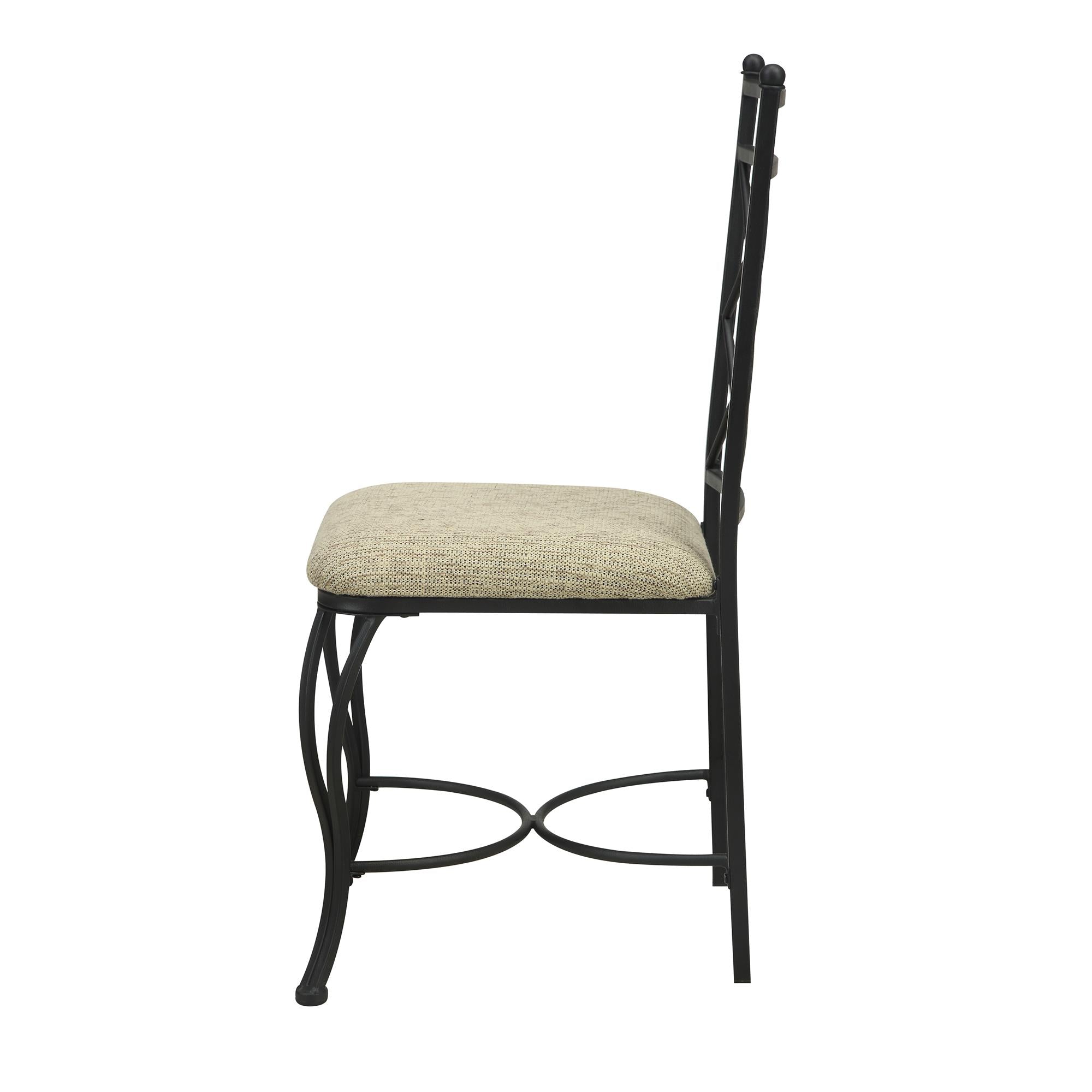 DHP Traditional 5-Piece Dining Set - Black / Beige