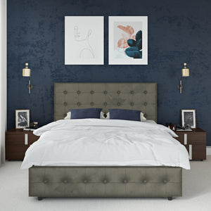 DHP Cambridge Upholstered Bed with Storage - Gray - Queen