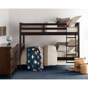 DHP Dylan Kids' Wood Bunk Bed - Espresso