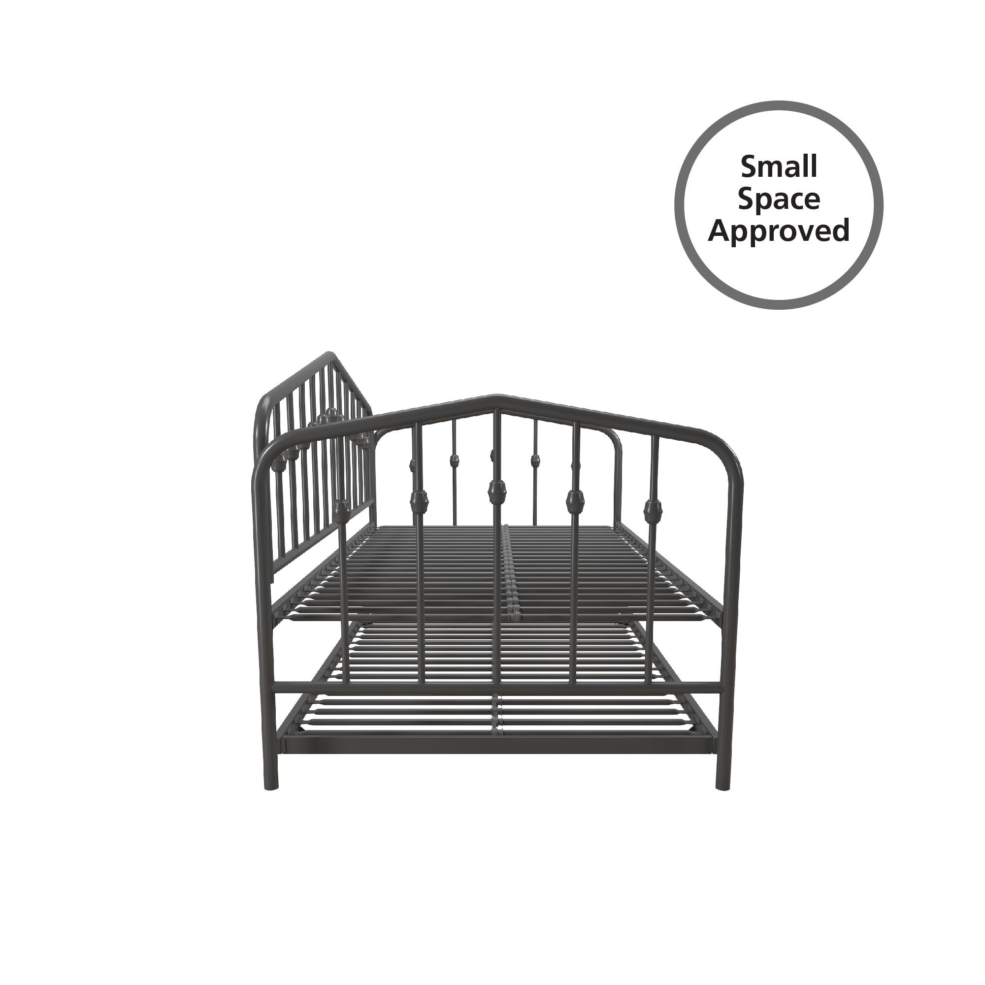 Novogratz Bushwick Metal Daybed & Trundle - Gray - Twin