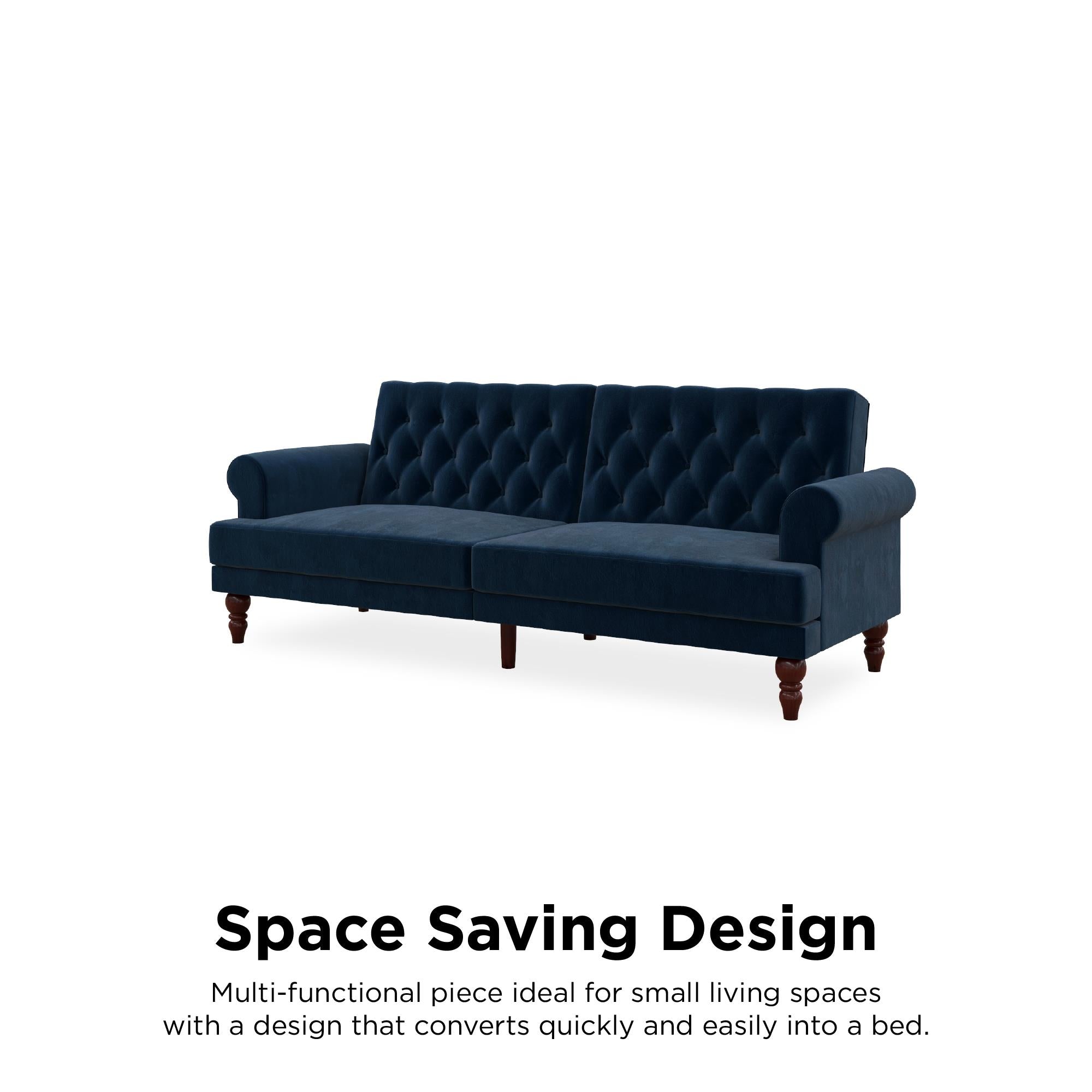 Novogratz Cassidy Futon Sofa Bed - Blue