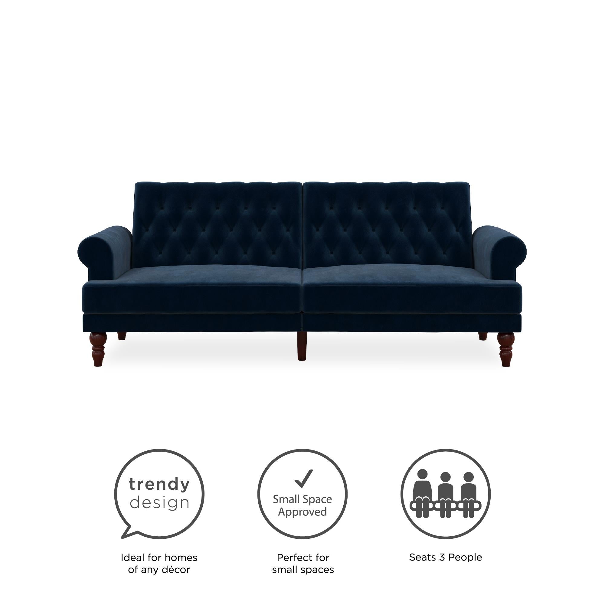 Novogratz Cassidy Futon Sofa Bed - Blue