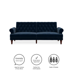 Novogratz Cassidy Futon Sofa Bed - Blue