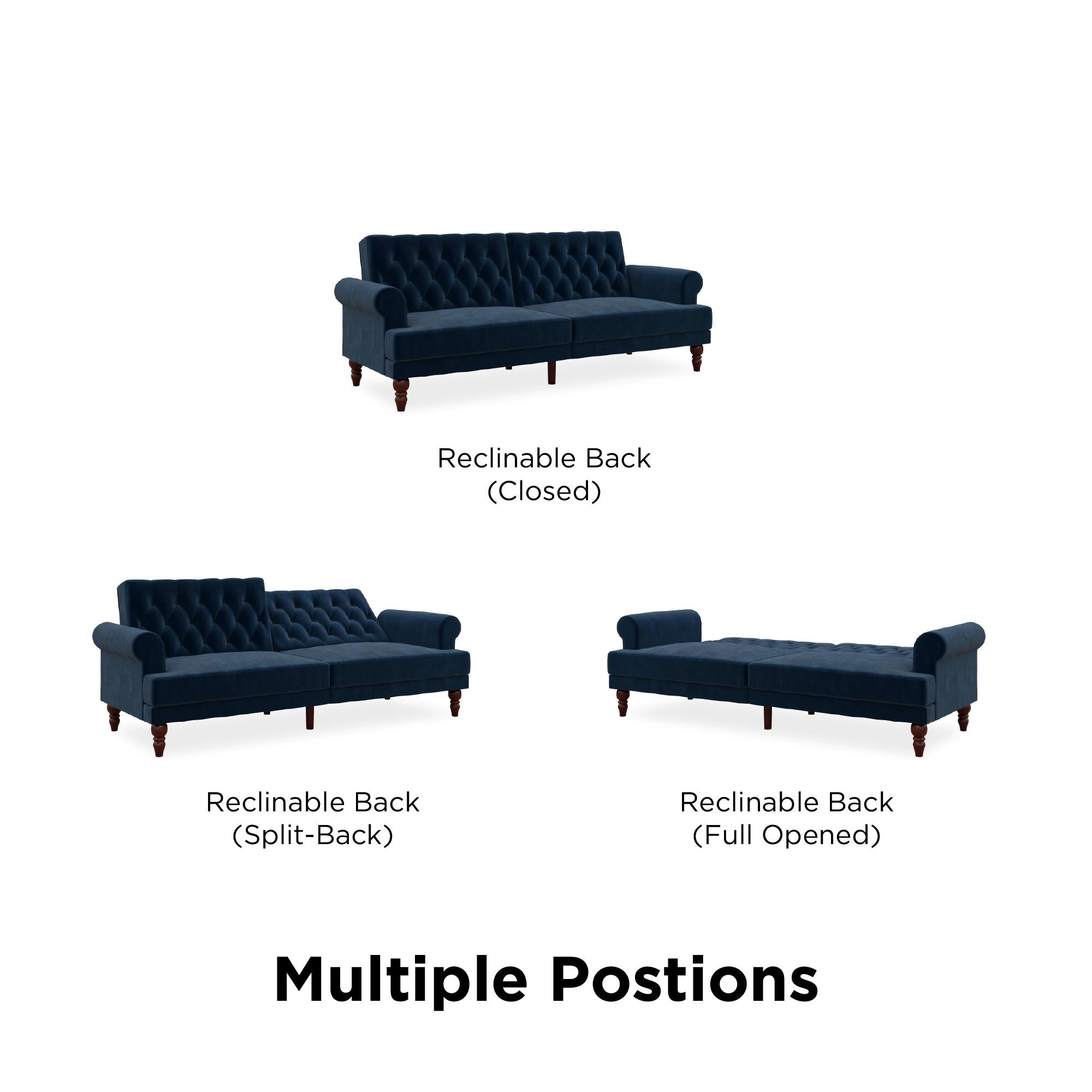 Novogratz Cassidy Futon Sofa Bed - Blue