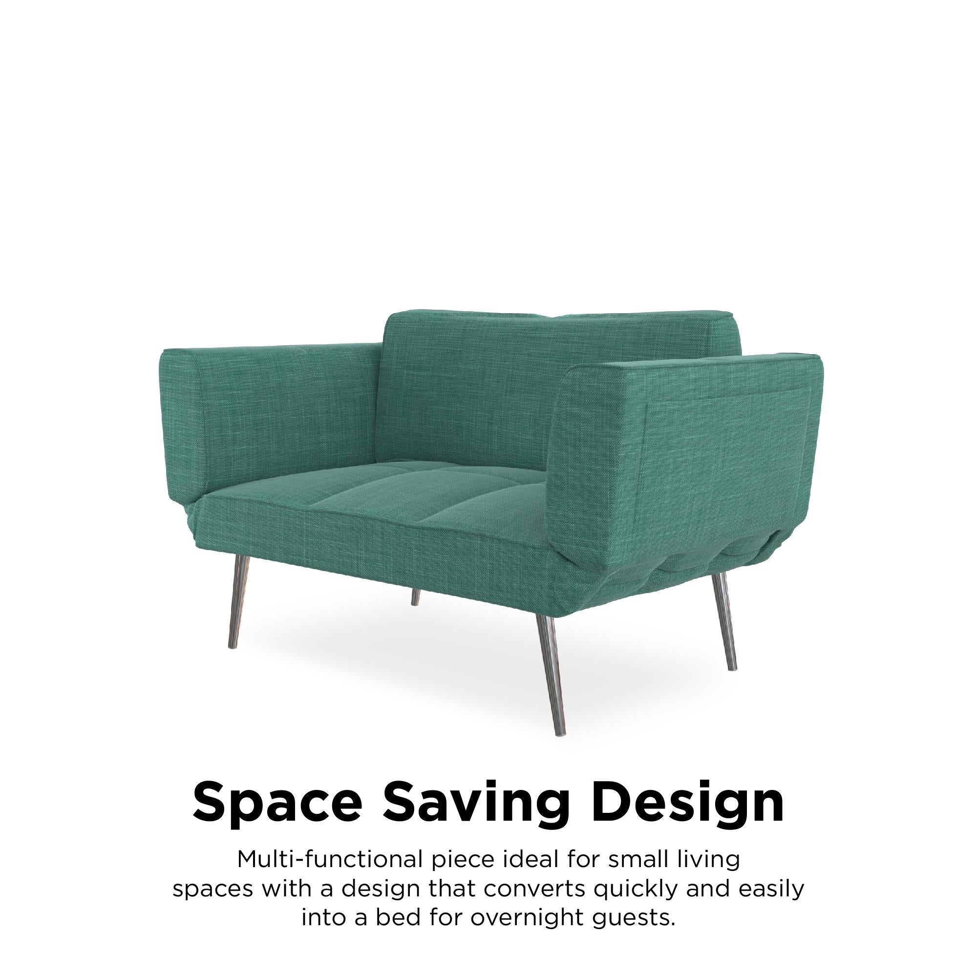 DHP Euro Futon with Magazine Storage - Teal