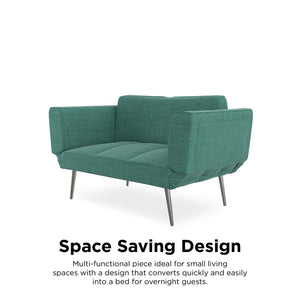 DHP Euro Futon with Magazine Storage - Teal