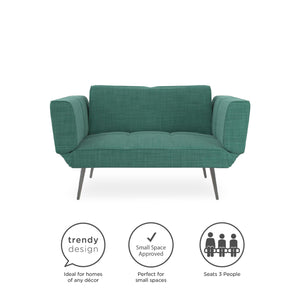 DHP Euro Futon with Magazine Storage - Teal
