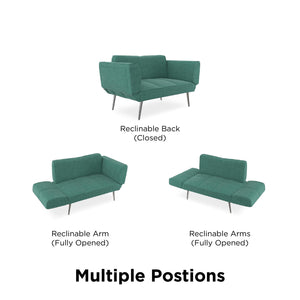 DHP Euro Futon with Magazine Storage - Teal