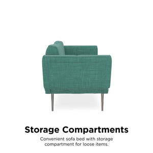 DHP Euro Futon with Magazine Storage - Teal