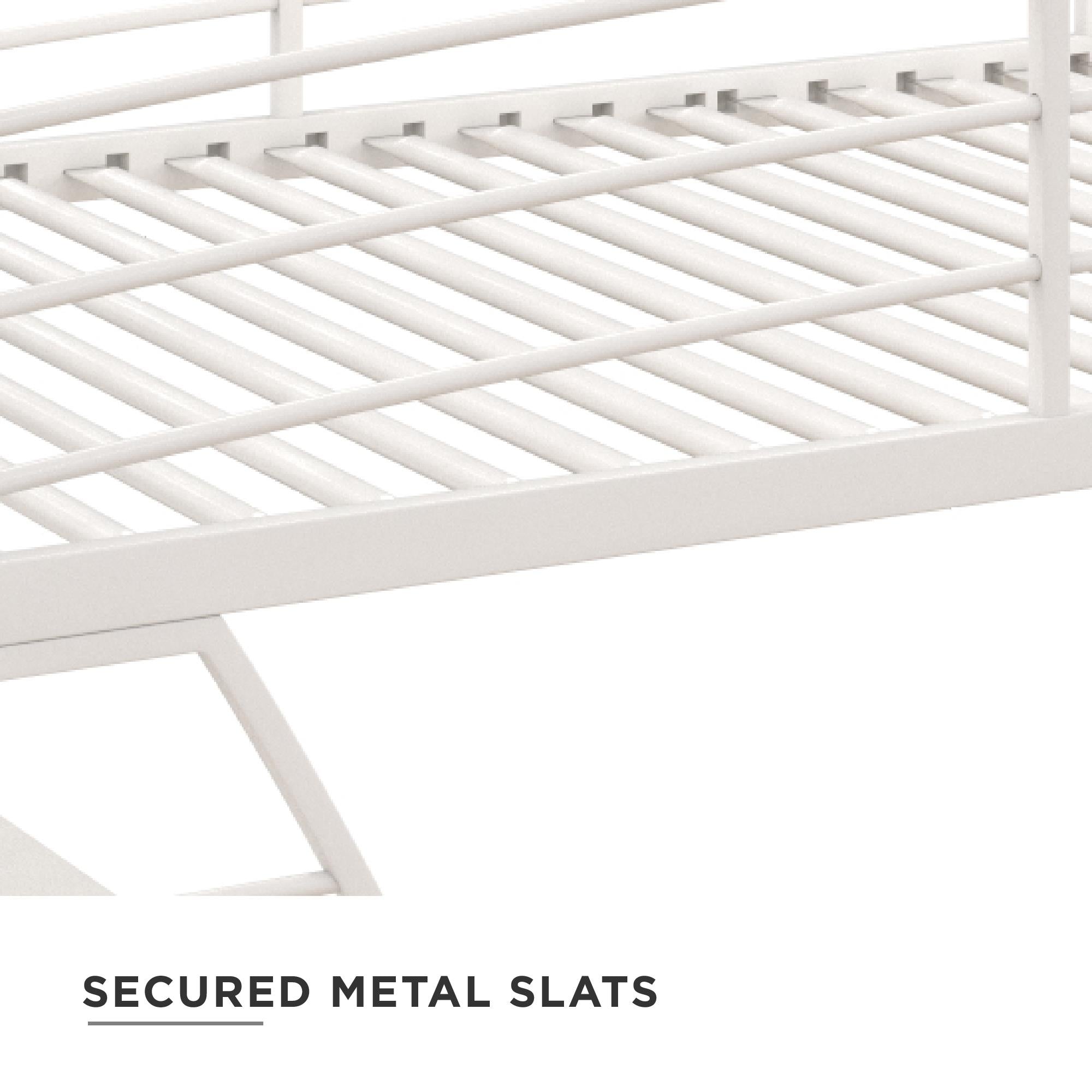 DHP Sage Studio Loft Bed with Desk and Shelves - White - Twin