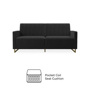 Novogratz Skylar Futon Sofa Bed - Black