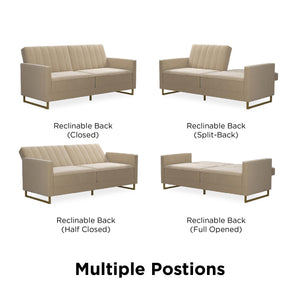 Novogratz Skylar Futon Sofa Bed - Ivory