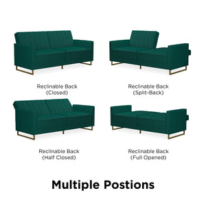 Novogratz Skylar Futon Sofa Bed - Green