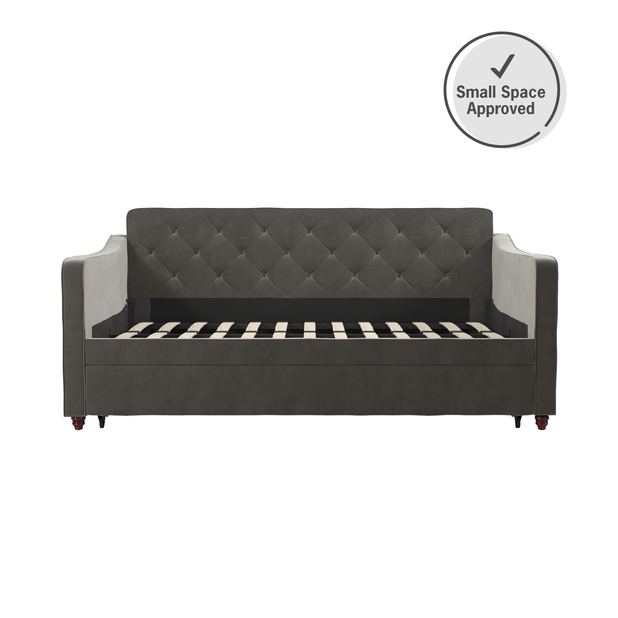 Novogratz Vintage Daybed and Trundle - Gray - Twin