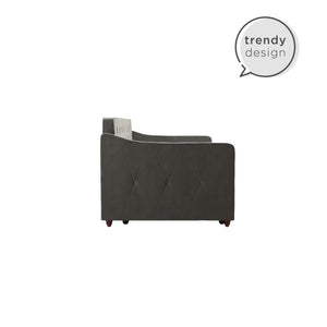 Novogratz Vintage Daybed and Trundle - Gray - Twin