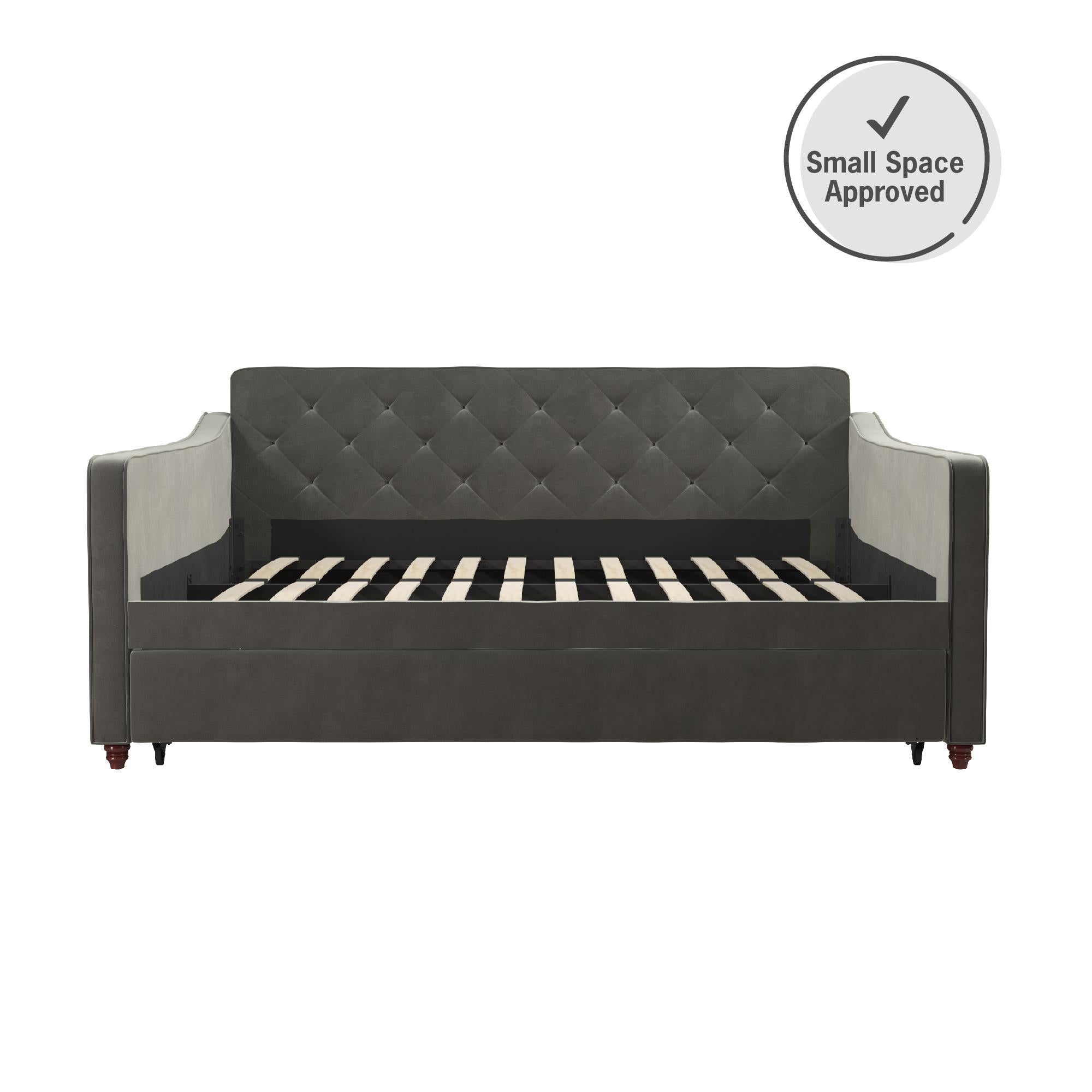 Novogratz Vintage Daybed and Trundle - Gray - Full