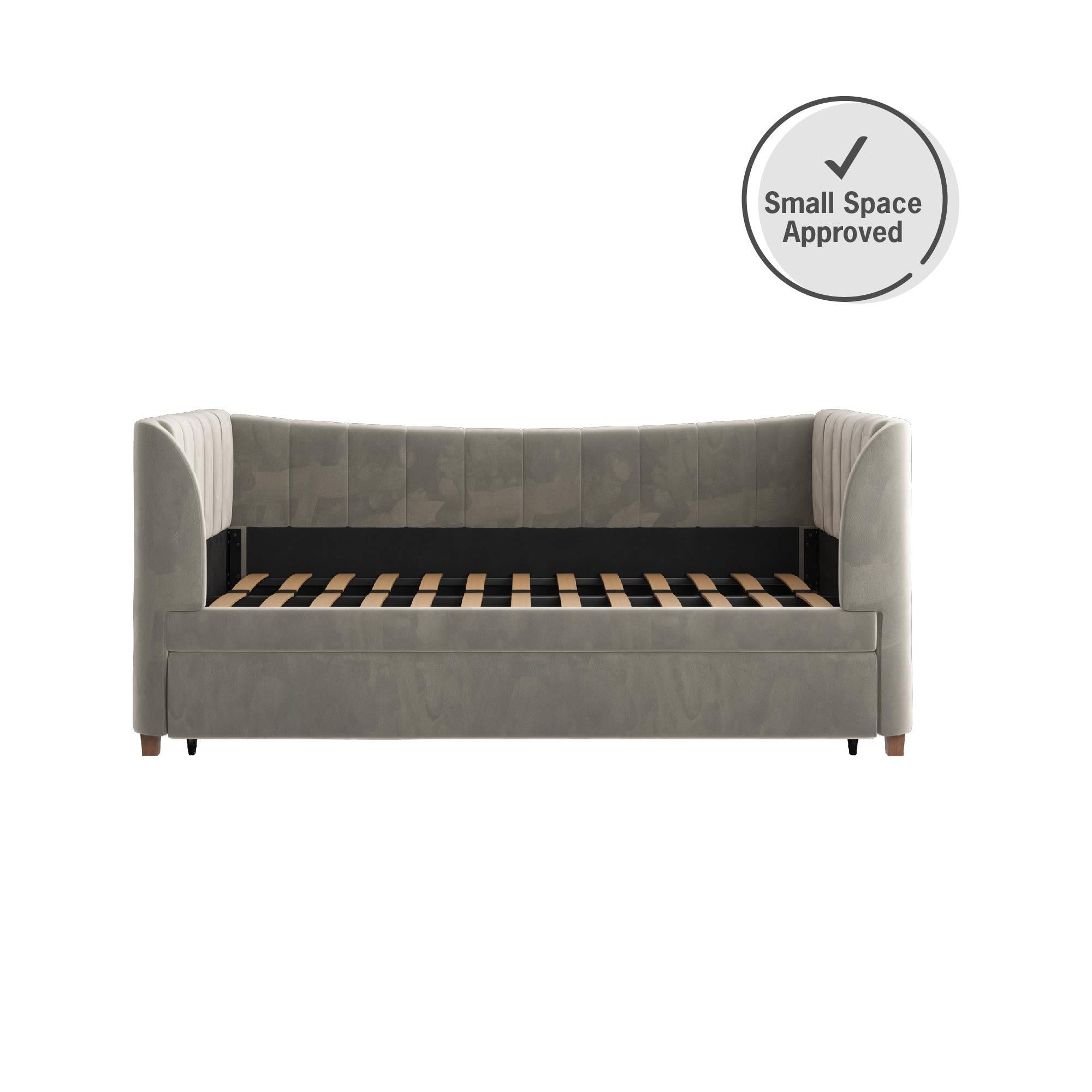 Max & Finn Valentina Upholstered Daybed and Trundle - Gray - Twin