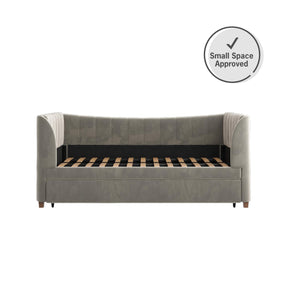 Max & Finn Valentina Upholstered Daybed and Trundle - Gray - Twin