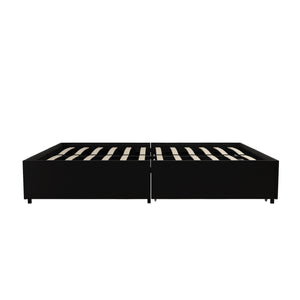 RealRooms Alden Bed with Storage Drawers - Black - Full