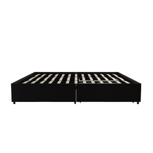 RealRooms Alden Bed with Storage Drawers - Black - King