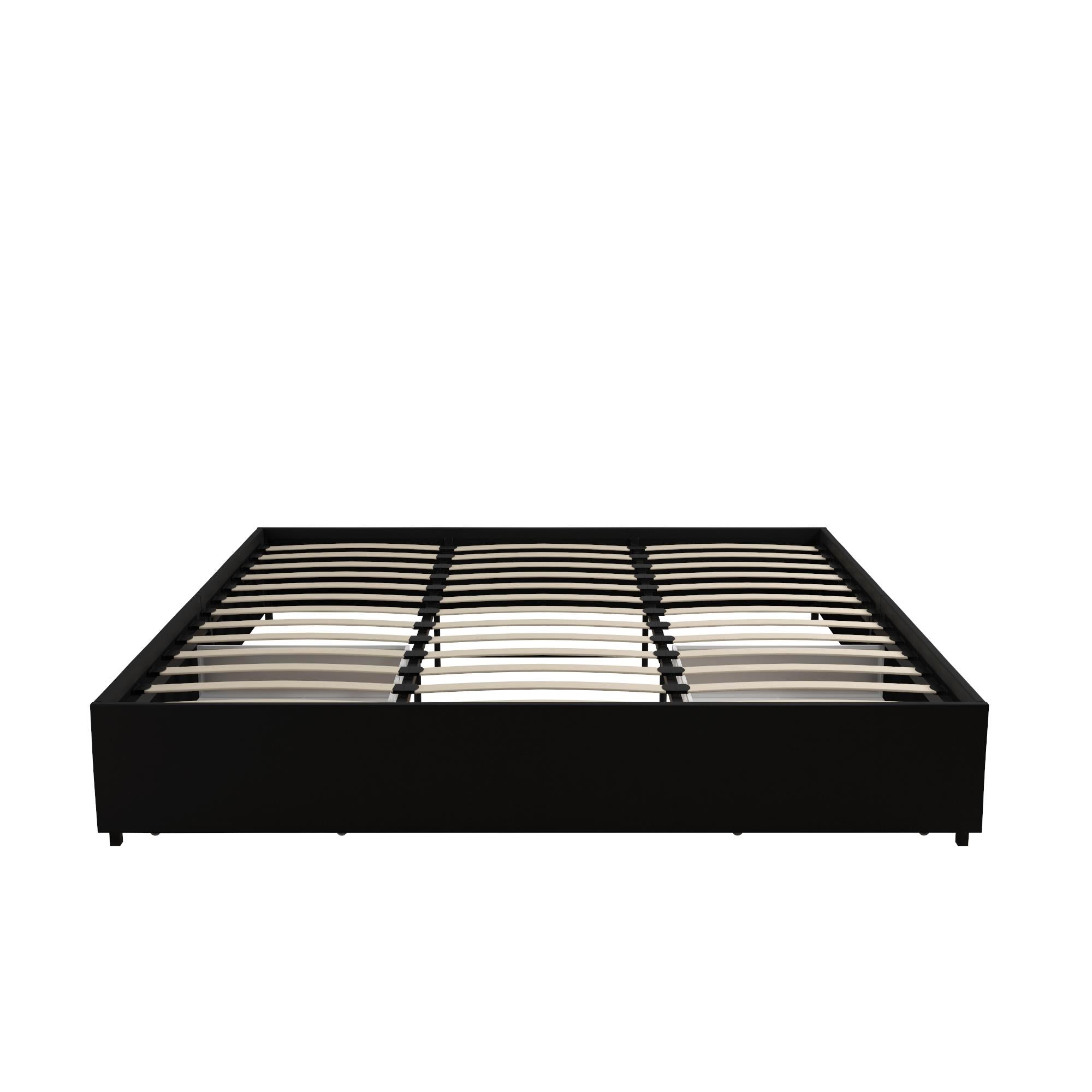 RealRooms Alden Bed with Storage Drawers - Black - King