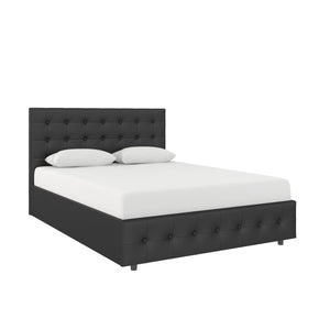 DHP Cambridge Upholstered Bed with Storage - Black - Queen