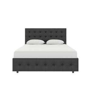 DHP Cambridge Upholstered Bed with Storage - Black - Queen