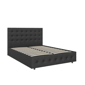 DHP Cambridge Upholstered Bed with Storage - Black - Full