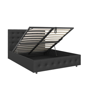 DHP Cambridge Upholstered Bed with Storage - Black - Full