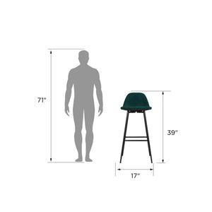 RealRooms Brandon Bar Stool - Green