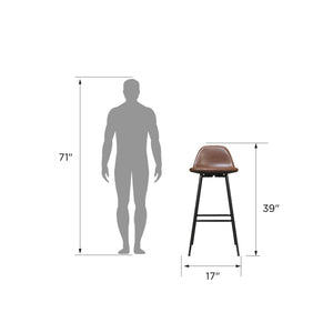 RealRooms Brandon Bar Stool - Camel