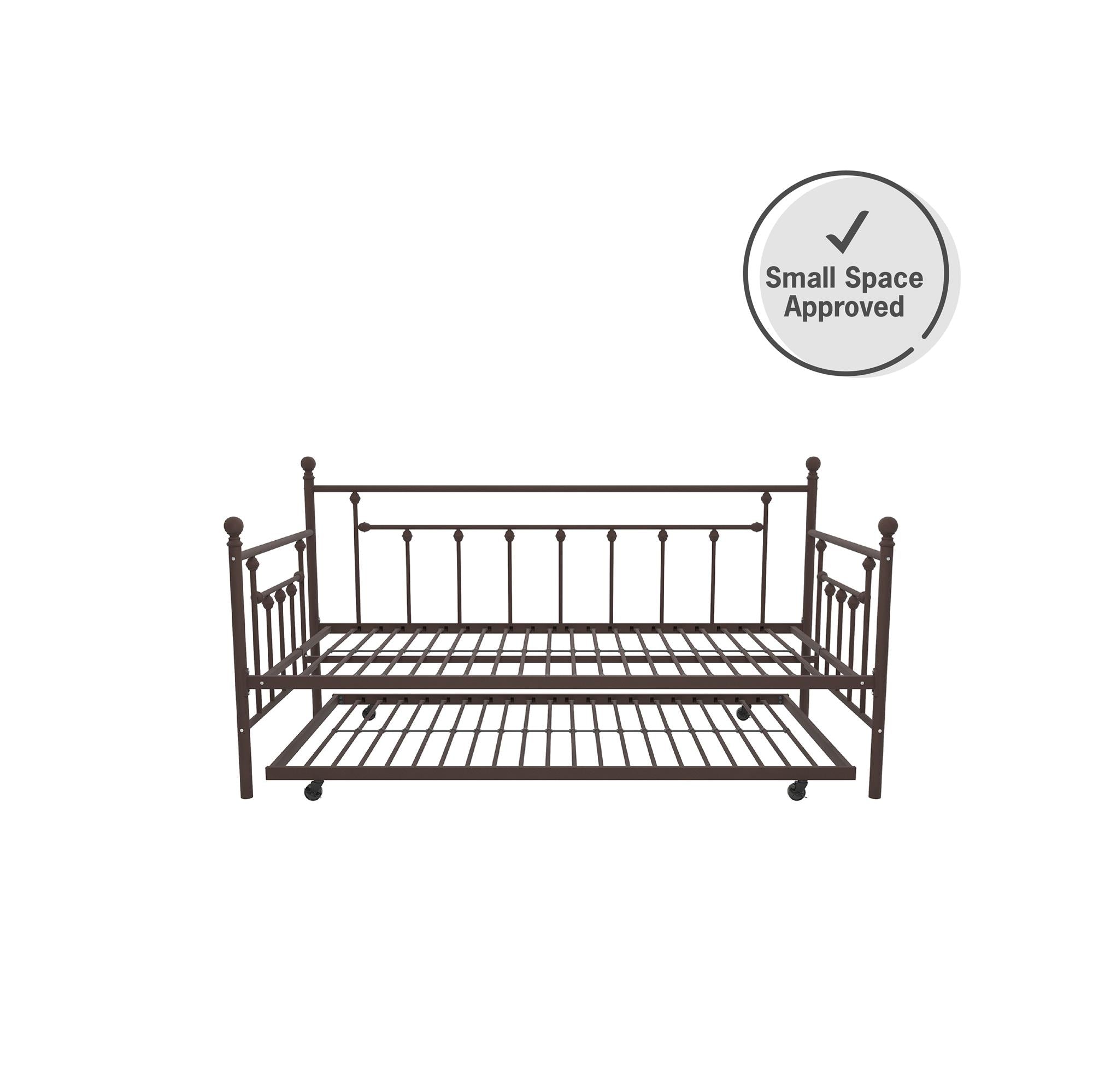 DHP Manila Metal Daybed with Trundle - Bronze - Twin