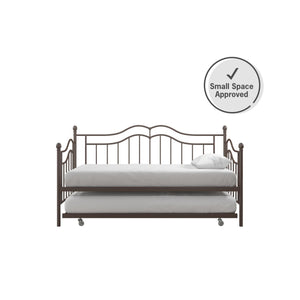 DHP Tokyo Metal Daybed with Trundle - Bronze - Twin