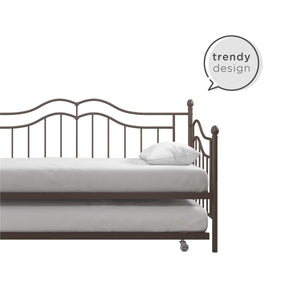 DHP Tokyo Metal Daybed with Trundle - Bronze - Twin