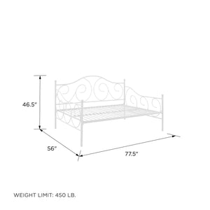 DHP Victoria Metal Daybed - White - Full
