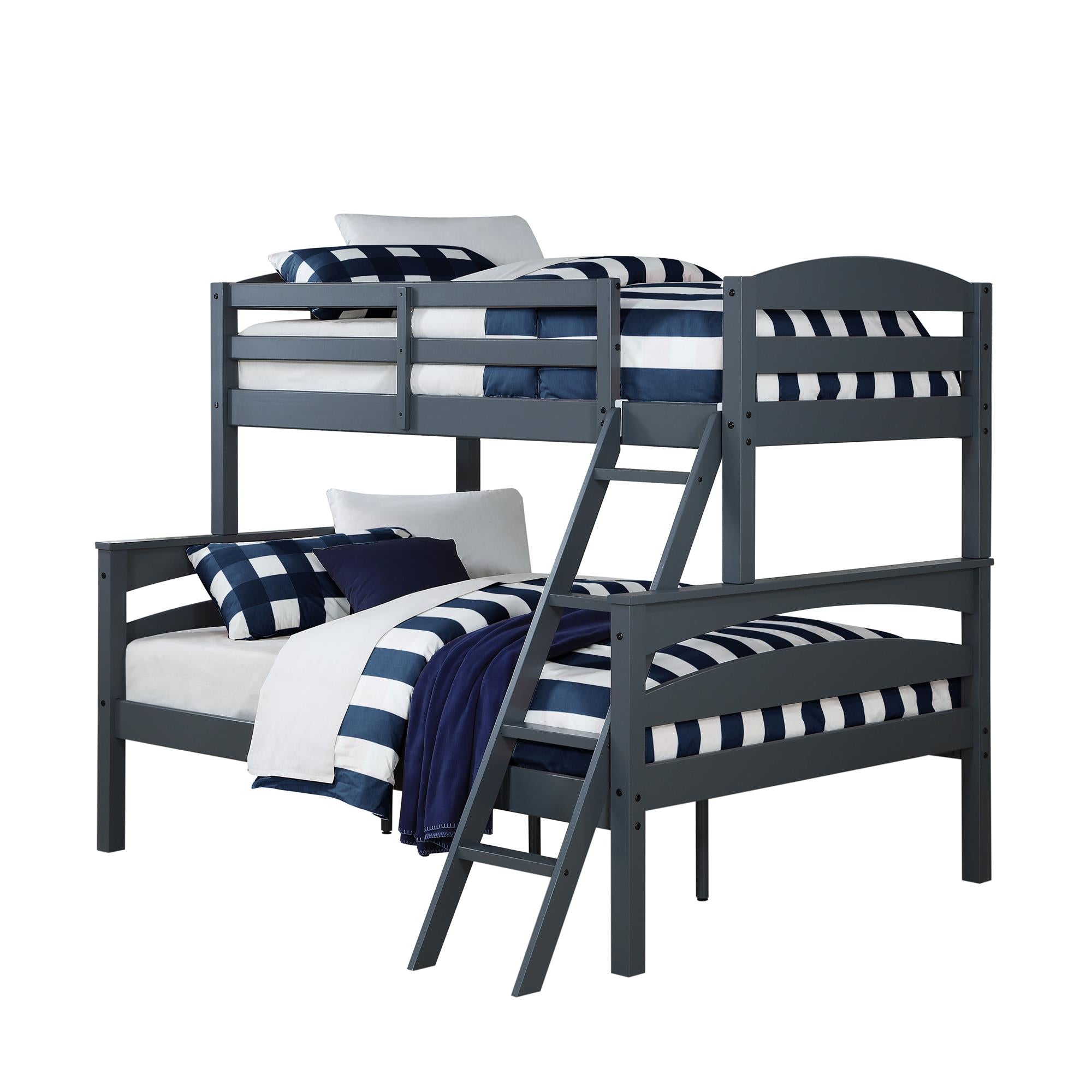 DHP Brady Kids' Wood Bunk Bed - Gray